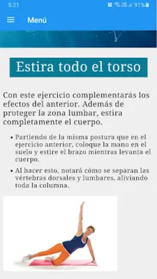 Ejercicios de flexibilidad android App screenshot 0