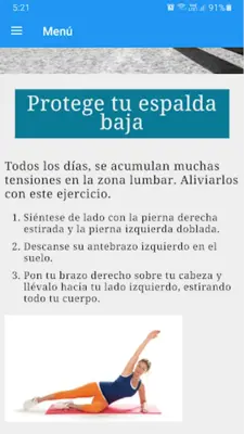 Ejercicios de flexibilidad android App screenshot 1