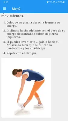 Ejercicios de flexibilidad android App screenshot 4