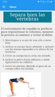 Ejercicios de flexibilidad android App screenshot 5